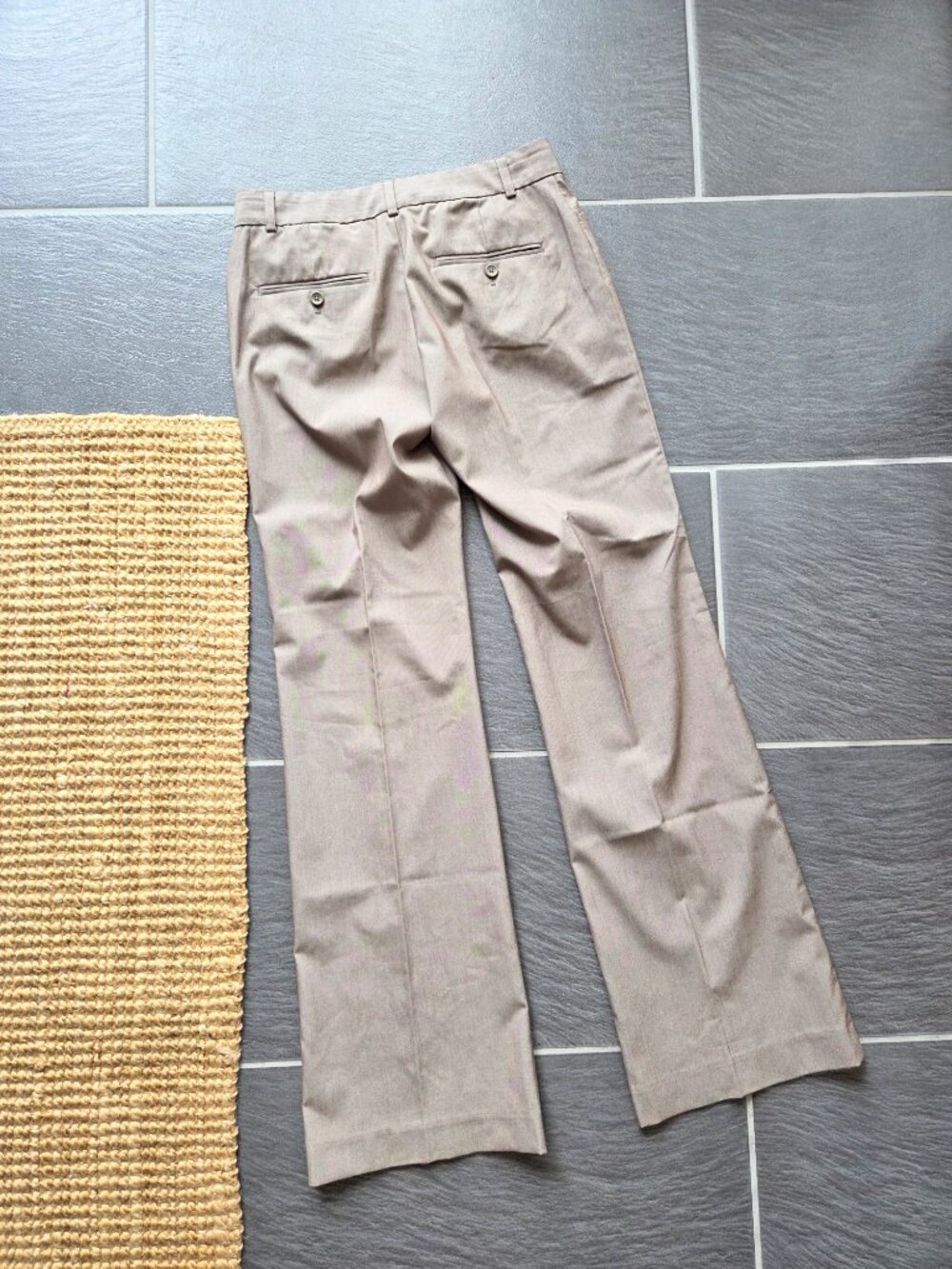 Express Design Studio Tan Editor Wide Leg Trouser Pants Women's 0 - Picture 9 of 9